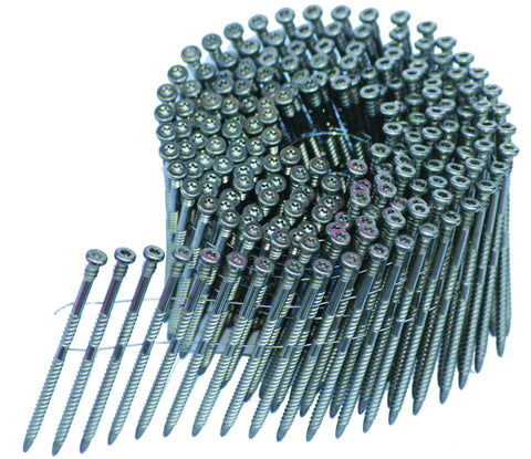 SSWCNS300120TH - 3" X .120" 15° Wire Coil Combo Trim Head BNS Stainless Steel