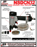 NSDCN32 0° Plastic Sheet Coil Nailer